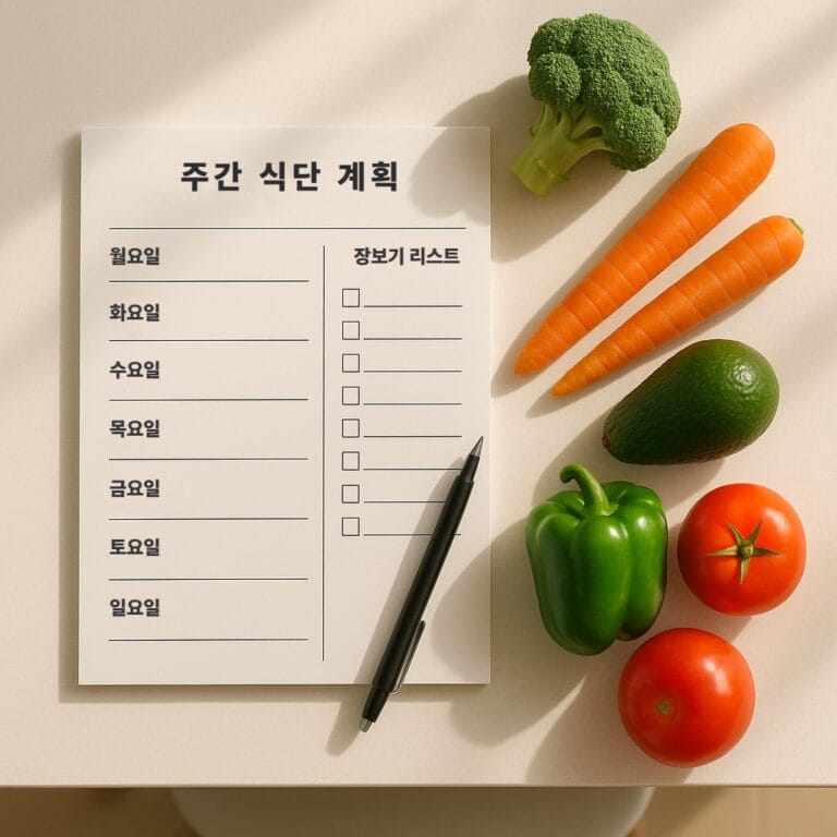 주간 식단 계획